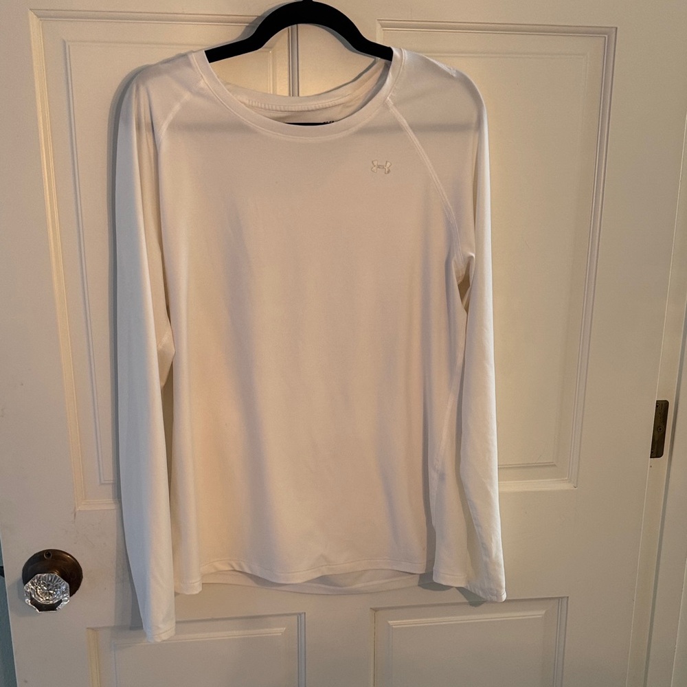 Under Armour White Long Sleeve Tee
